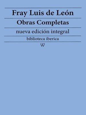 cover image of Fray Luis de León Obras completas